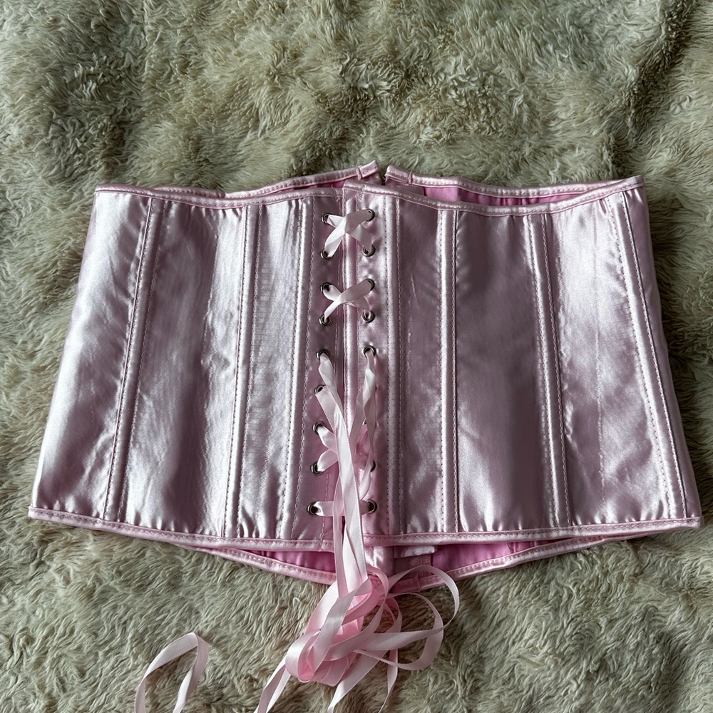Pink Satin Corset
